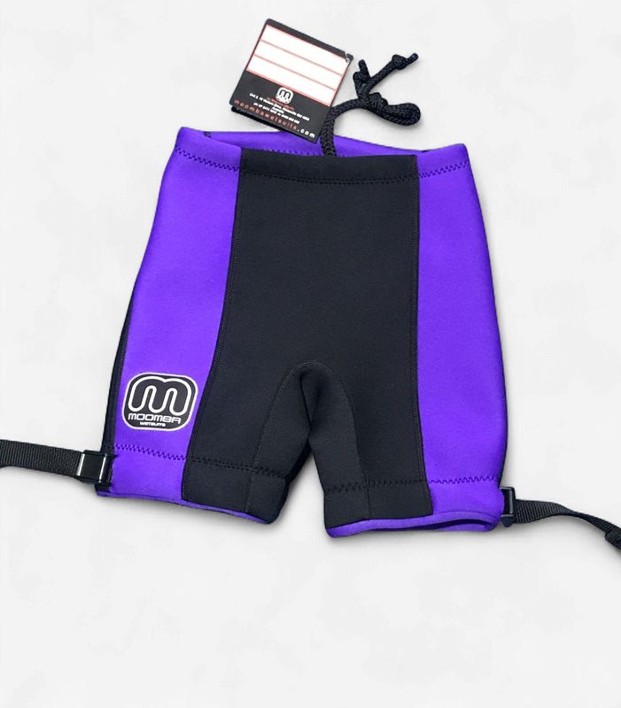 Moomba Kids Ski Shorts Black/Purple Size 8