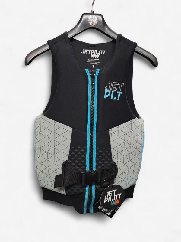Jetpilot The Cause Neo Vest Mens Grey blue zip