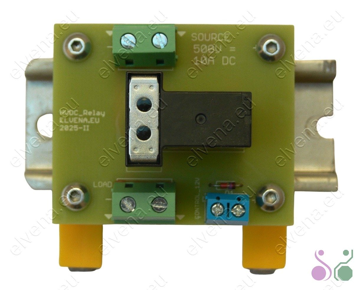 ​High-voltage direct current relay for photovoltaic systems. 500V, 10A