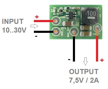 DC converter BATEL7.5V/2A