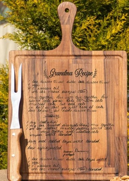 Create Your Own Recipe Cutting Board