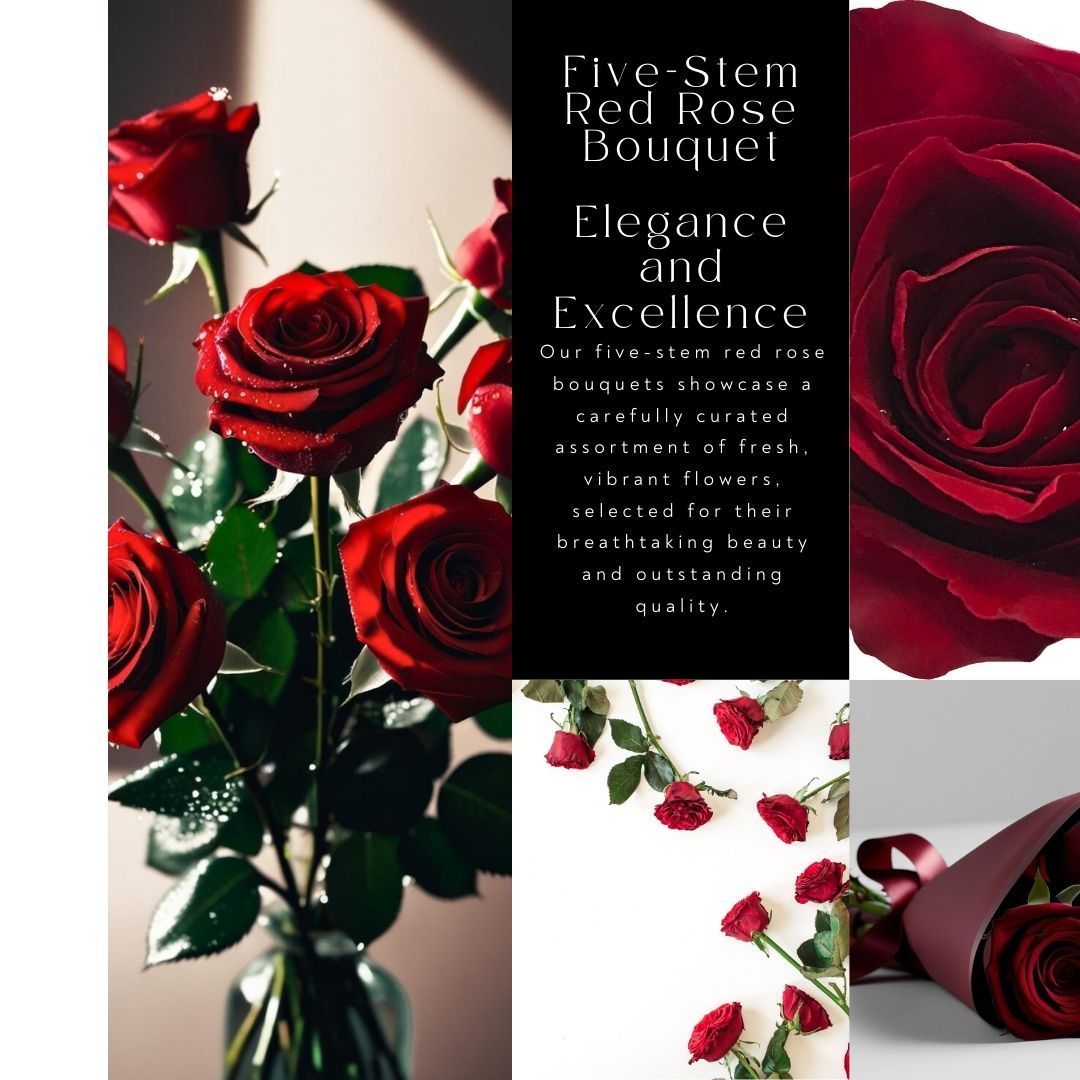 Five-Stem Red Rose Bouquet
