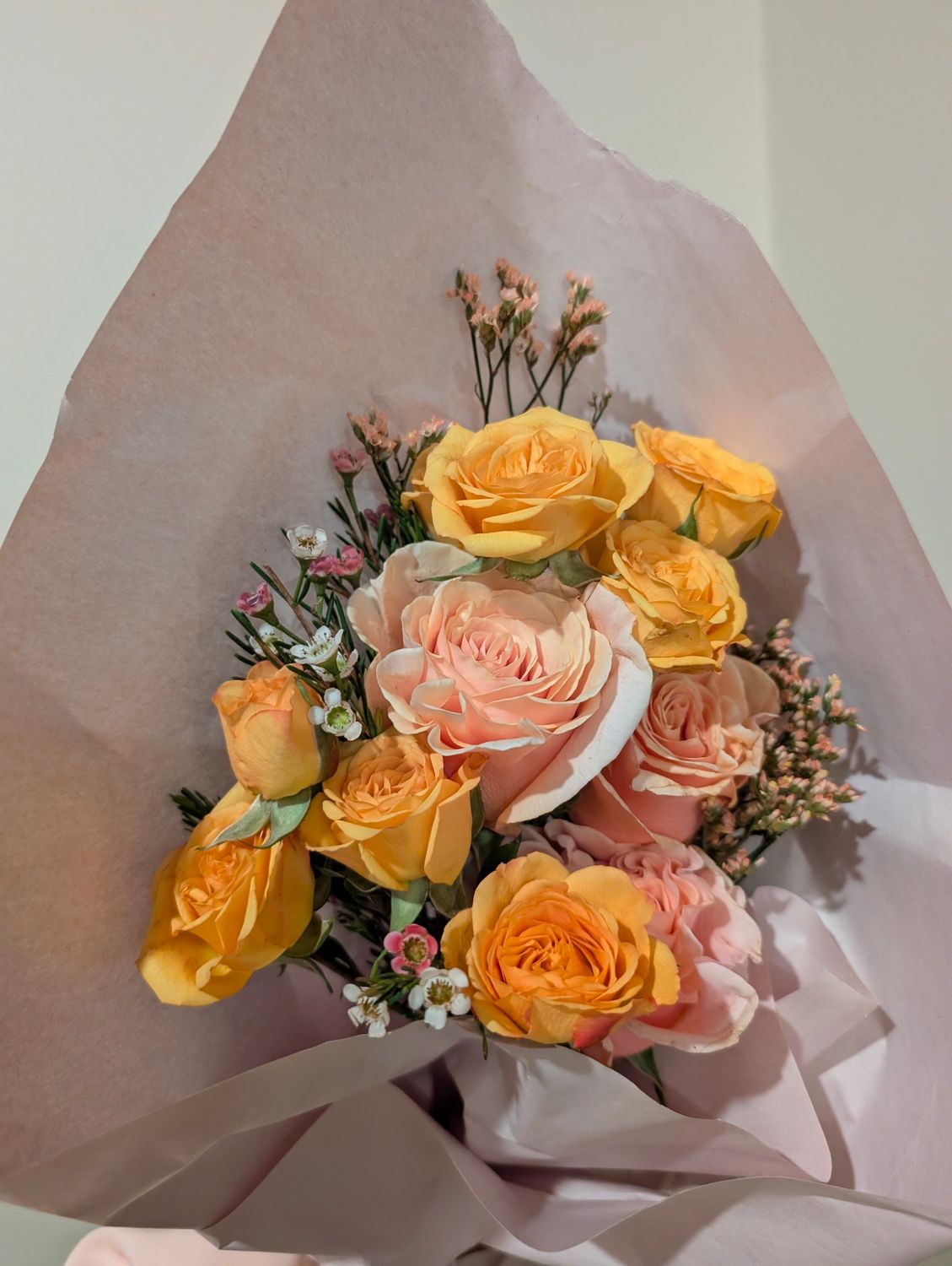 Brooklyn studio florist arrangement featuring Soft Haze palette.