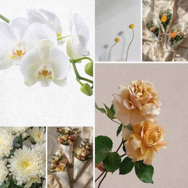 Brooklyn studio florist arrangement featuring Soft Haze palette.