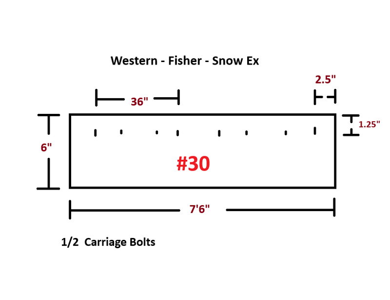 Western / Fisher / Snow Ex -7&#39;6&quot;   Straight Blade