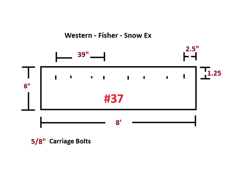 Western / Fisher / Snow Ex 8'   Straight Blade