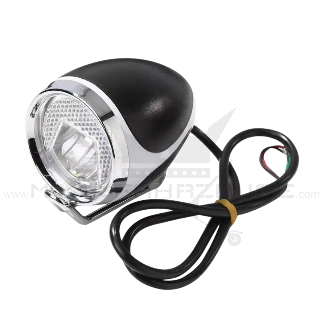 UNIVERSAL Scheinwerfer Licht mit Hupe (KUGOO M4) (Weiß 12-60 V)