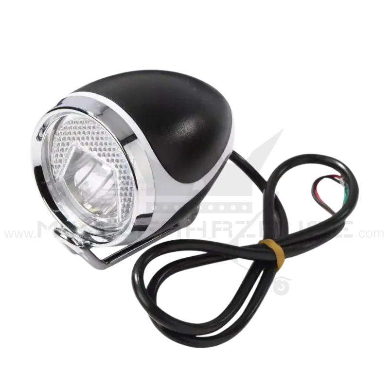 UNIVERSAL Scheinwerfer Licht mit Hupe (KUGOO M4) (Weiß 12-60 V)