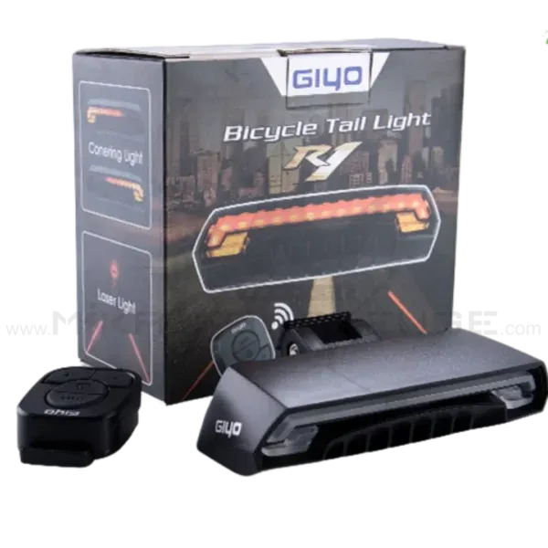 GIYO LED-Warnlicht Rücklicht mit Blinker und Laser für Scooter / Fahrrad