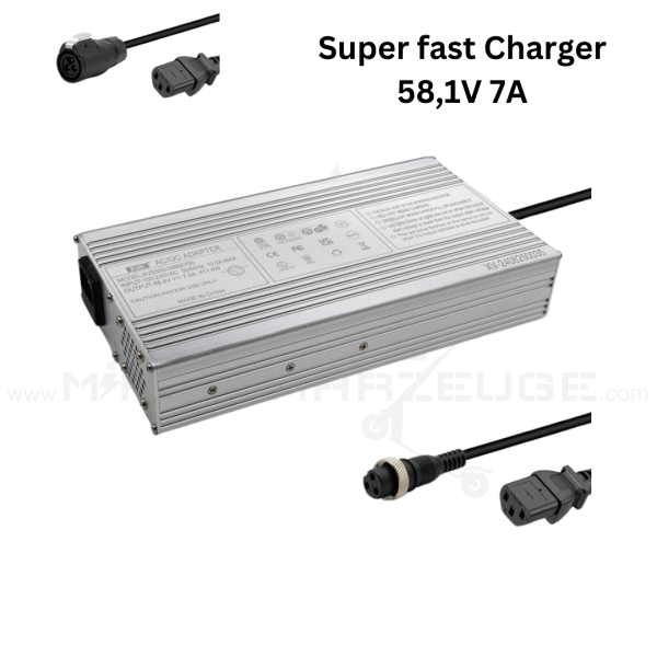 Schnellladegerät 52V (58,1V) 7A GX16 oder LP16 Super fast Charger Schnellladegerät 52V (58,1V) 7A GX16 oder LP16 Super fast Charger