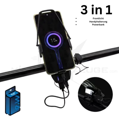 EWS009 3in1 E Scooter Frontlicht – Handyhalterung und Powerbank EWS009 3in1 E Scooter Frontlicht – Handyhalterung und Powerbank