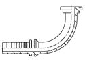 SAE FLANGE SWAGE TAILS - 90 DEGREE SWEPT