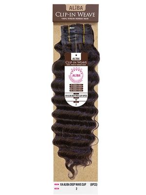 11A Aliba clip-in Weave Deep Wave 14&quot; 8PCS 1B