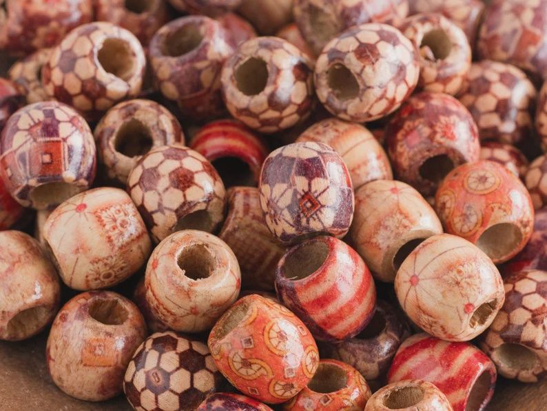 Hair Shell wood Bead