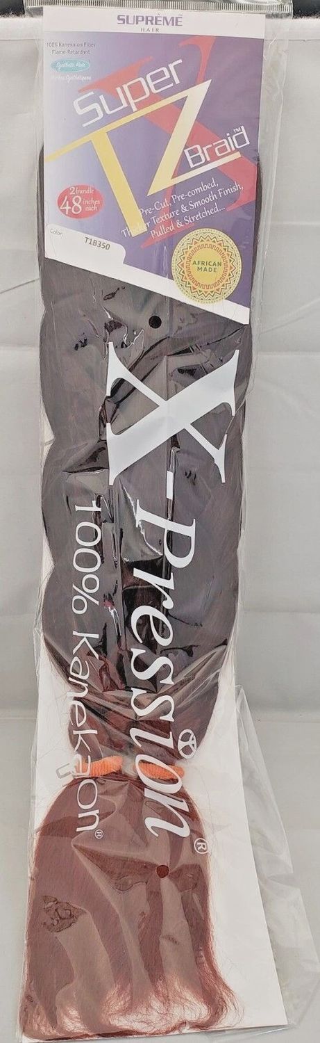 supreme super x braid TZ 2bundle 48&quot;#1B/PSHOTPINK