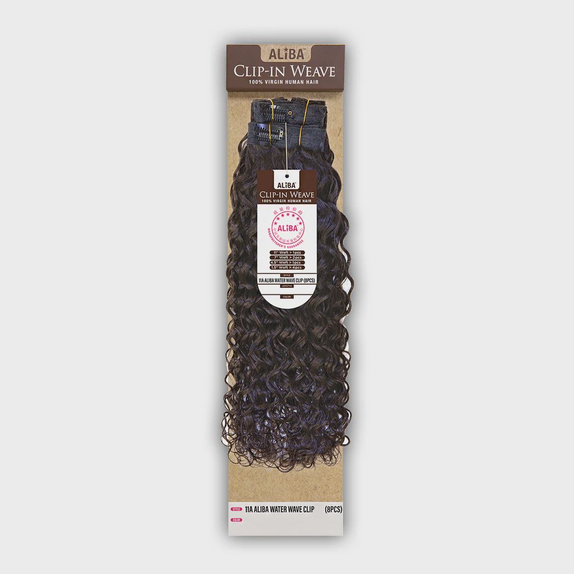 11A Aliba clip-in Weave Water Wave 18&quot; 8PCS FR4/27