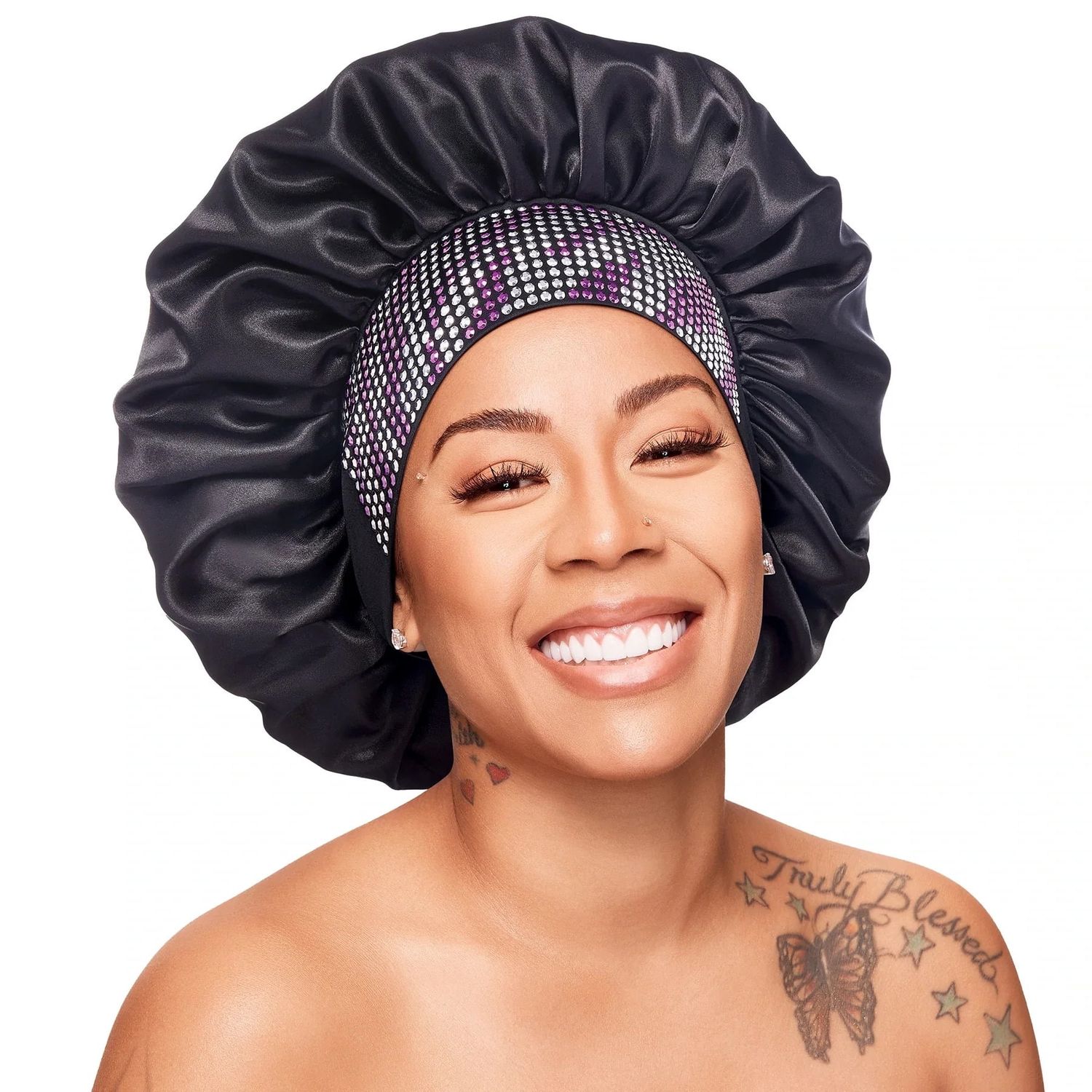 Daimond Bling Bonnet X Zeba Black HQ202 X- large