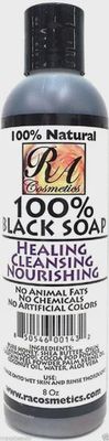 RA Cosmetics 100% Liquid Black Soap (8oz)