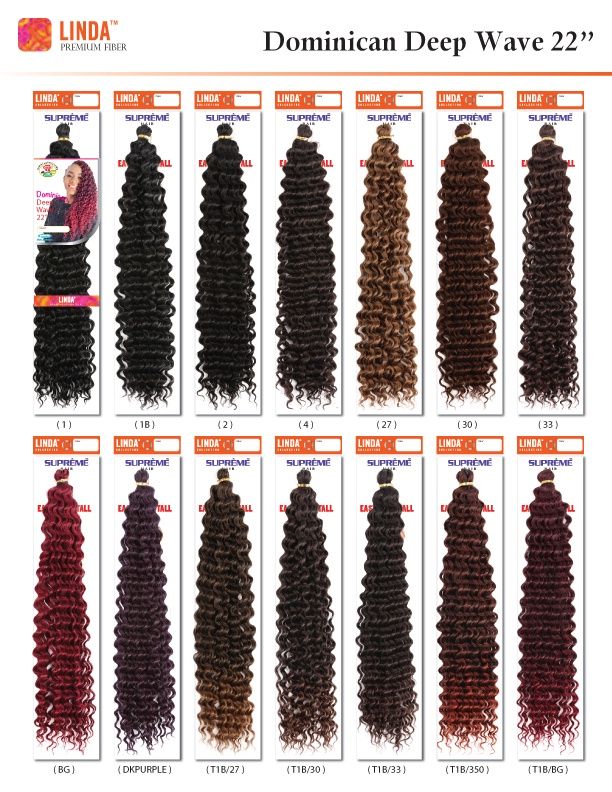 Linda - Crochet Braid - Dominican Deep Wave 22&quot; 2