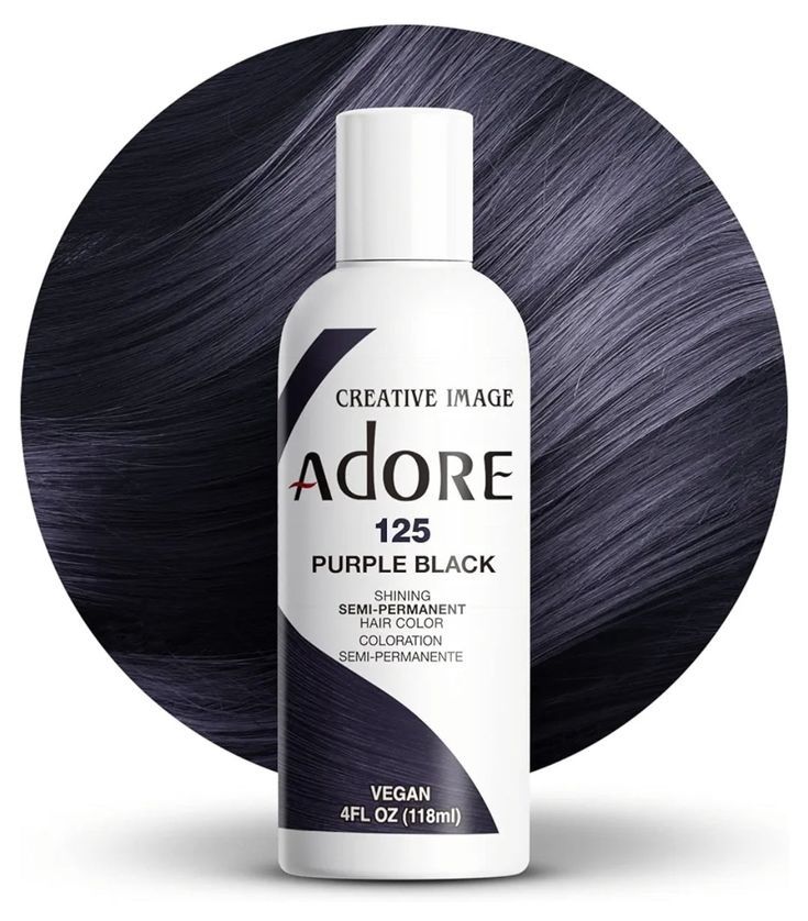 ADORE Semi Permanent Hair Color (4oz) - Group 3 125 Purple Black