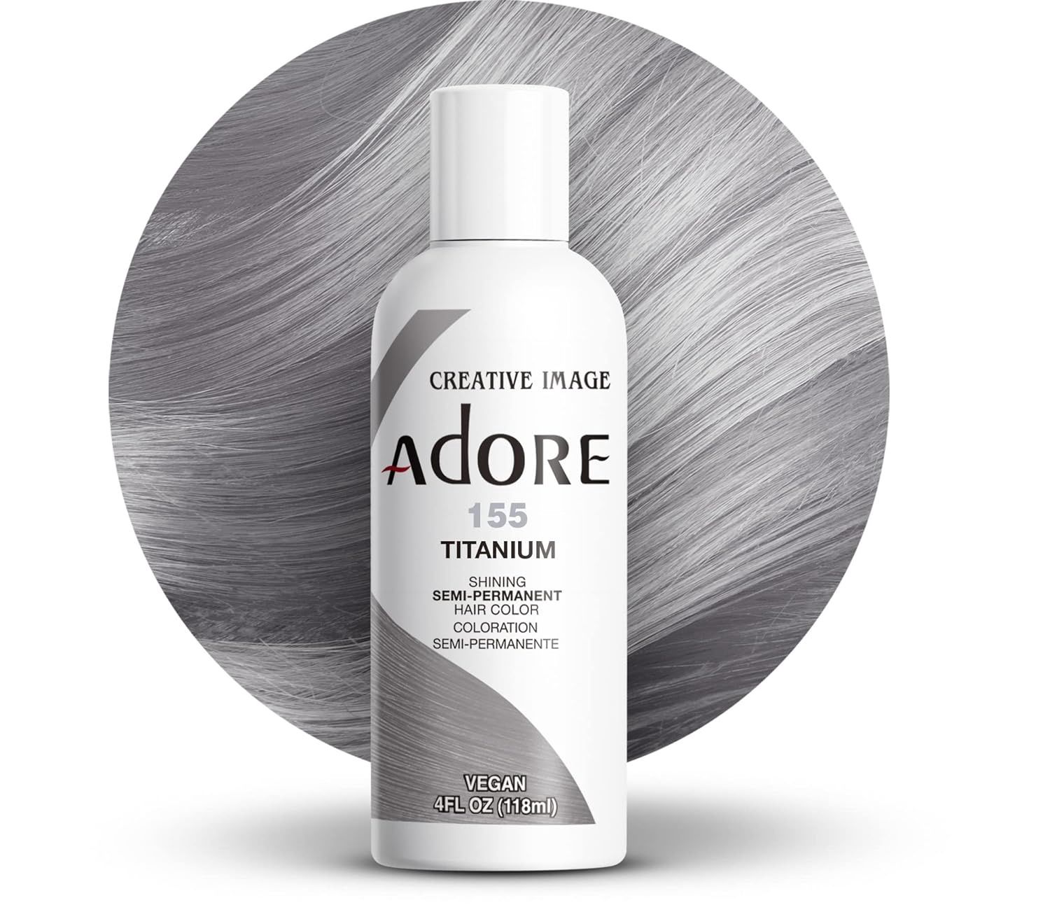 ADORE Semi Permanent Hair Color (4oz) - Group 4 155 Titanium