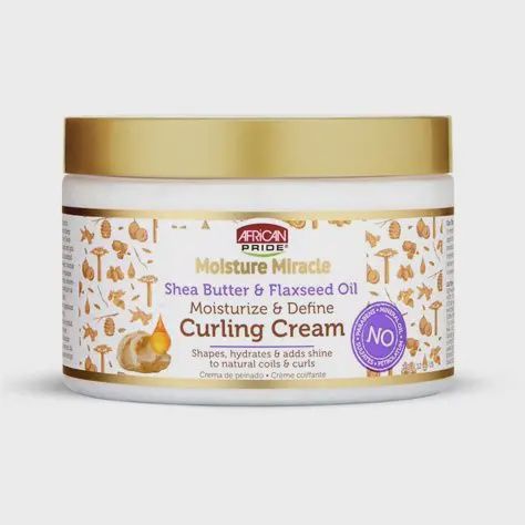AFRICAN PRIDE MOISTURE MIRACLE SHEA BUTTER and FLAXSEED CURL CREAM