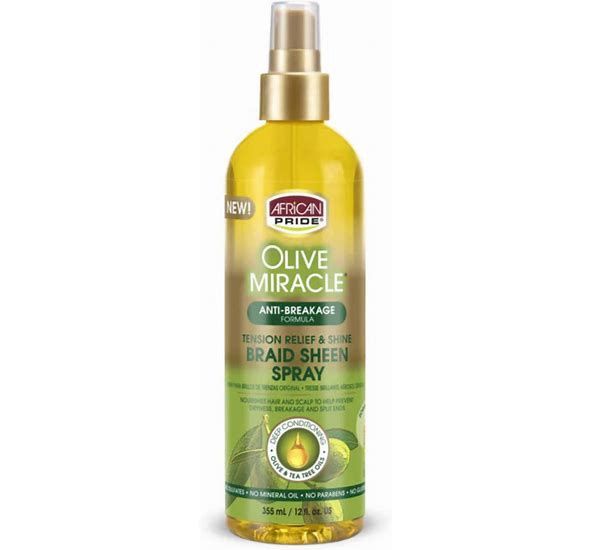 African pride olive miracle Braid sheen spray