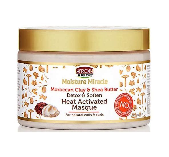AFRICAN PRIDE MOISTURE MIRACLE SHEA BUTTER HEAT ACTIVATED  MASQUE