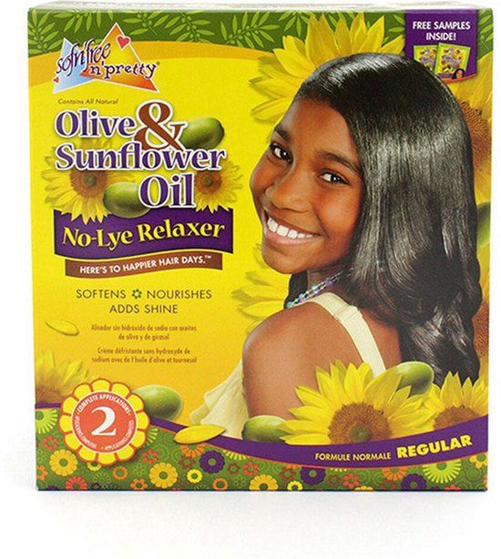 SOFN&#39;FREE Pretty Olive and Sunflower Oil No-Lye Relaxer Kit 2App-Regular