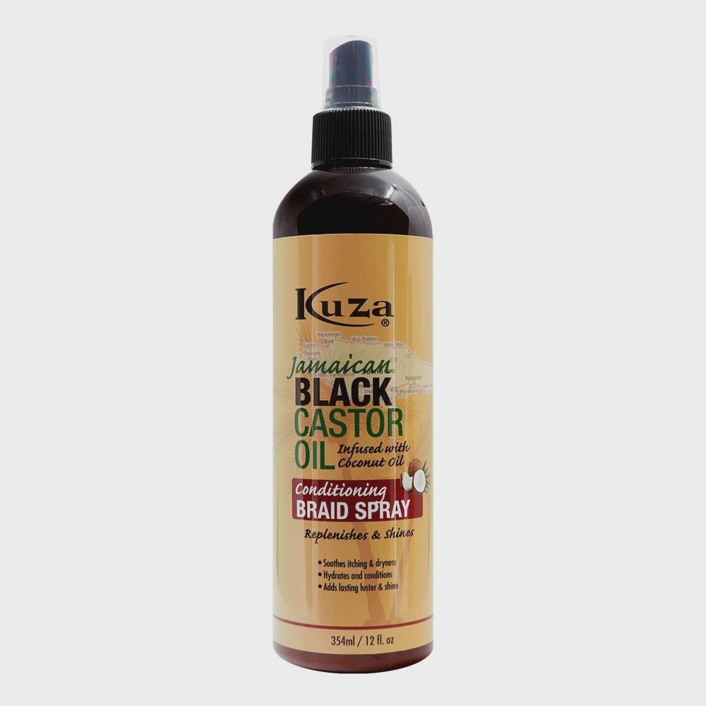 Kuza Black Castor Oil Conditioning Braid Spray  (12oz)