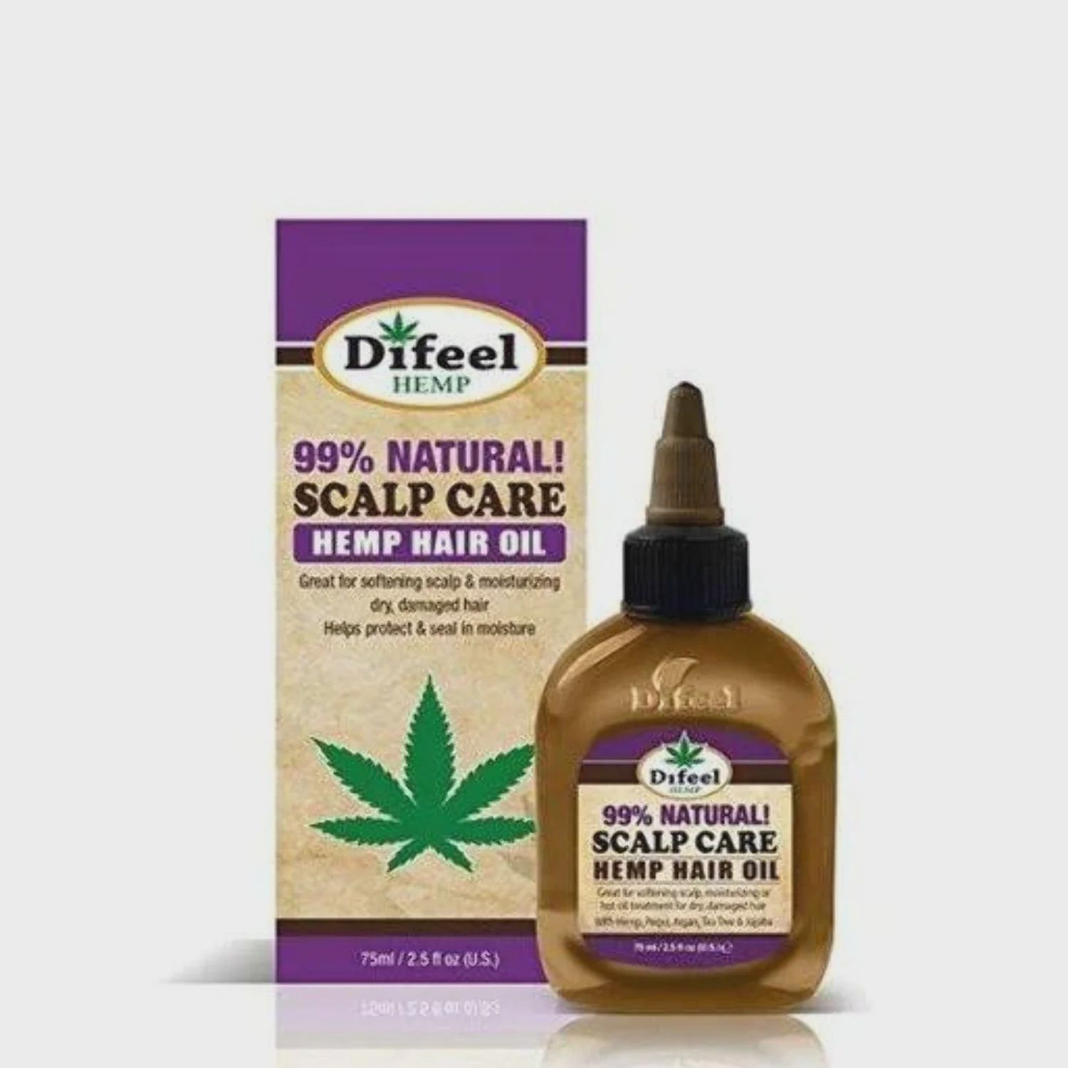 Difeel 99% natural blend scalp care hemp hair oil 75ml