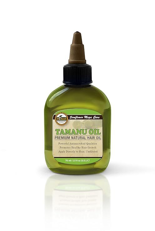Sunflower Difeel 99% Natural Blend Premium Hair Oil (2.5oz) Tamanu Oil
