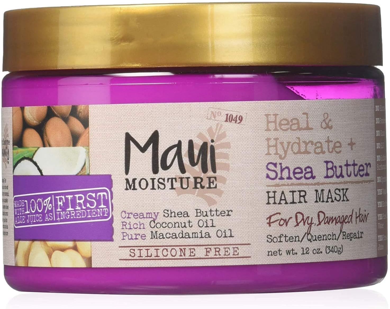 Maui Moisture Heal and Hydrate Shea Butter Hair Mask  (12oz)