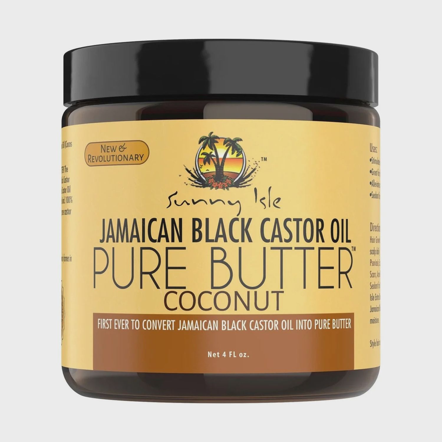 Sunny Isle Jamaican Black Castor Oil Pure Butter Coconut (4oz)