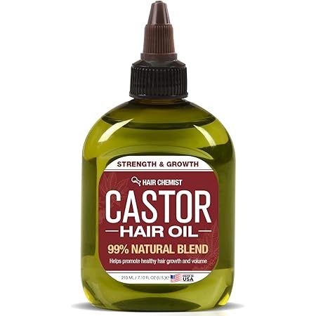 Strength &amp; Growth Castor Hair Oil 99% Natural Blend 210ml/7.10fl oz