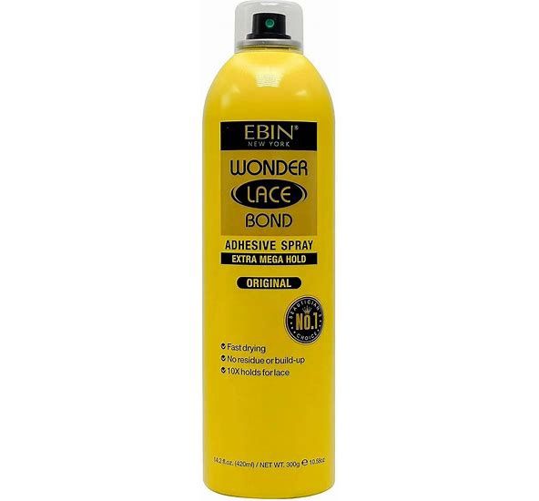 Ebin Wonder Lace Bond Adhesive Spray -Extra Mega Hold 14.29oz - Yellow