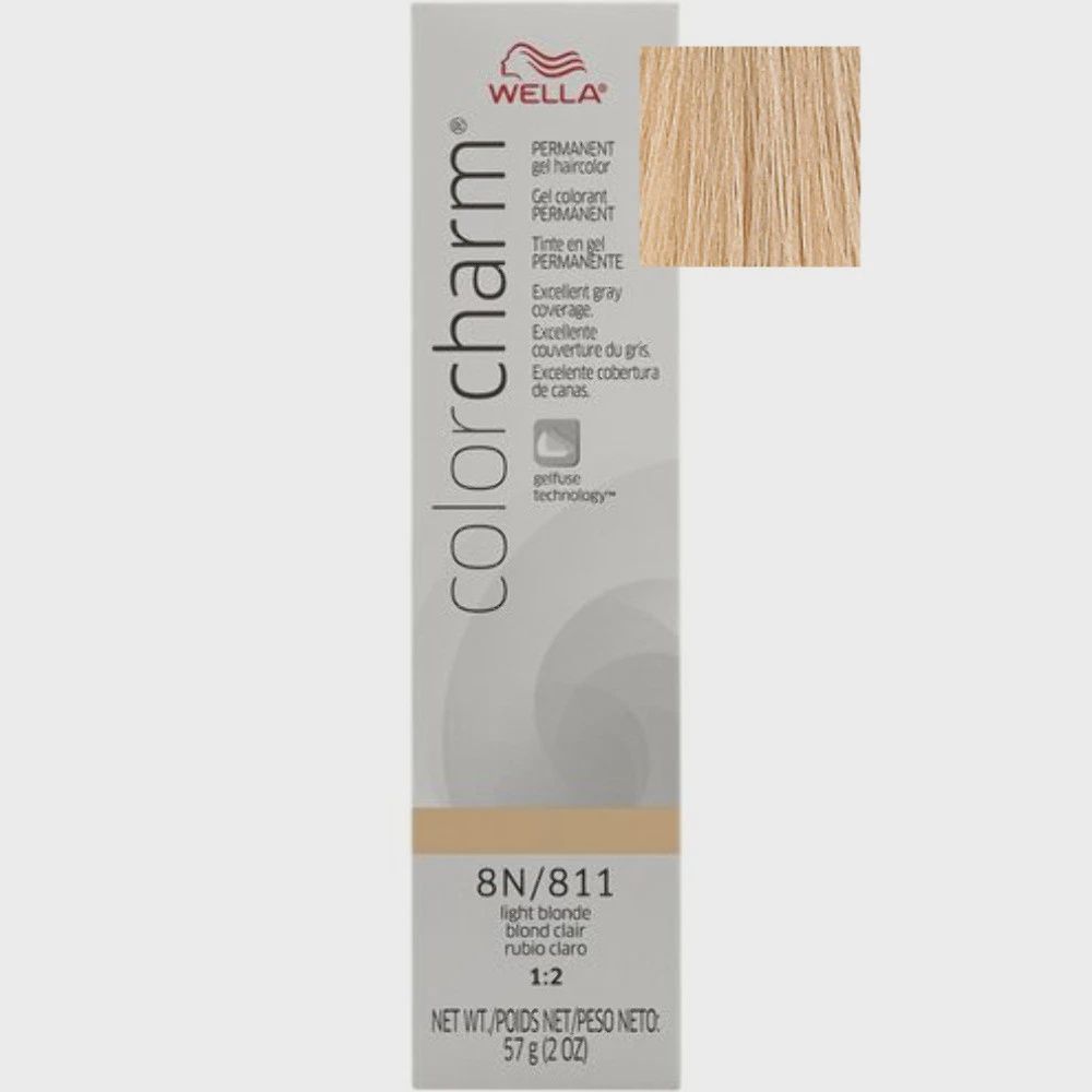 Wella Color Charm Permanent Hair Color Gel Tube-8N/811 Light Blonde