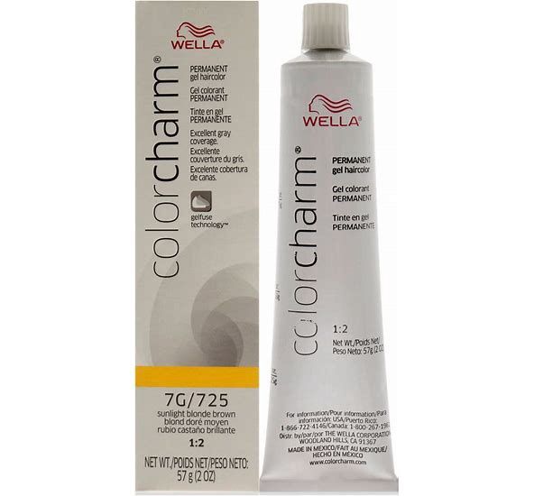 Wella Color Charm Permanent Hair Color Gel Tube-7G/725 Sunlight Blonde Brown