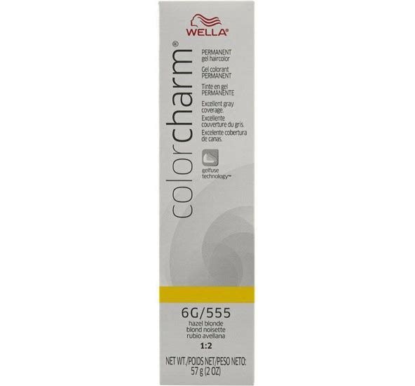 Wella Color Charm Permanent Hair Color Gel Tube-6G/555 Hazel Blonde