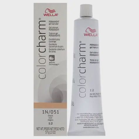 Wella Color Charm Permanent Hair Color Gel Tube-1N/051 Black