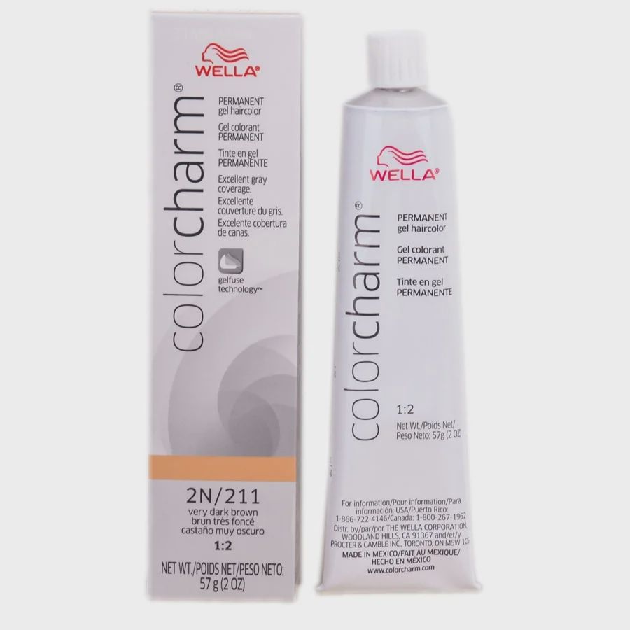 Wella Color Charm Permanent Hair Color Gel Tube-2N/211T Very Dark Brown