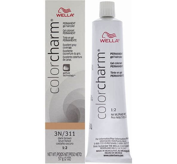 Wella Color Charm Permanent Hair Color Gel Tube - 3N/311 Dark Brown