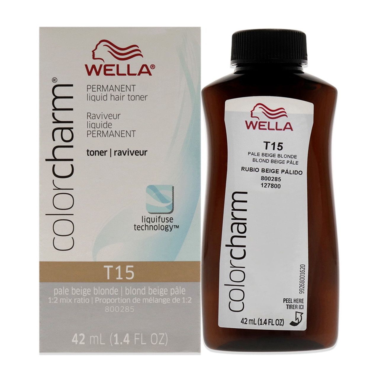 Wella Color Charm Liquid Permanent Hair Color T15 Pale beige blonde
