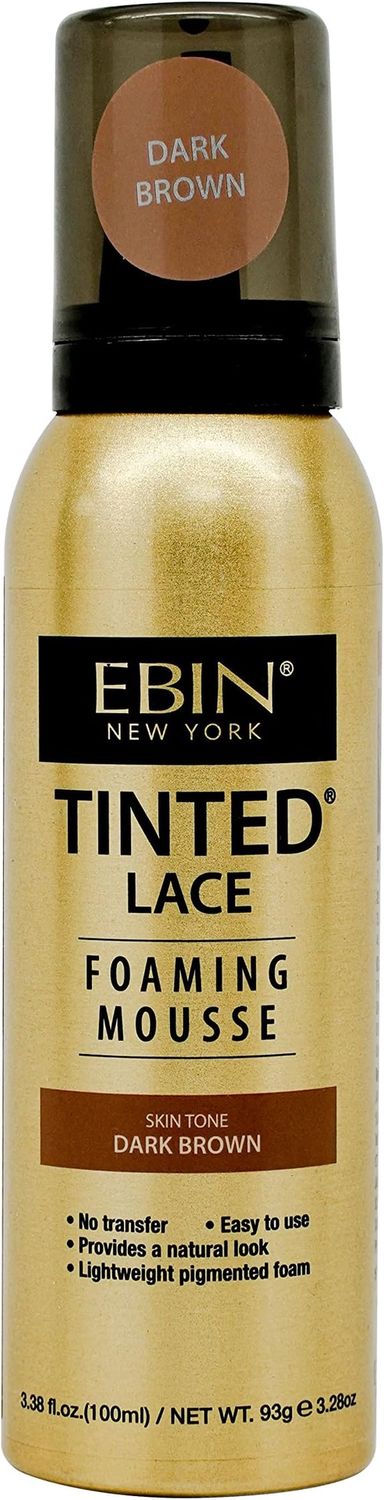 ebin tinted lace foaming mousse dark brown 3.38 fl oz