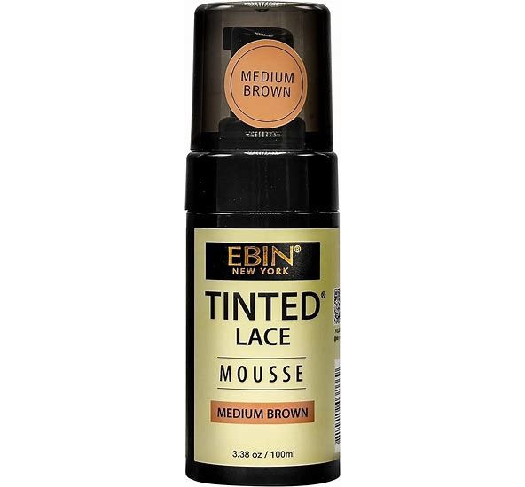 ebin tinted lace foaming mousse warm brown  3.38 fl oz