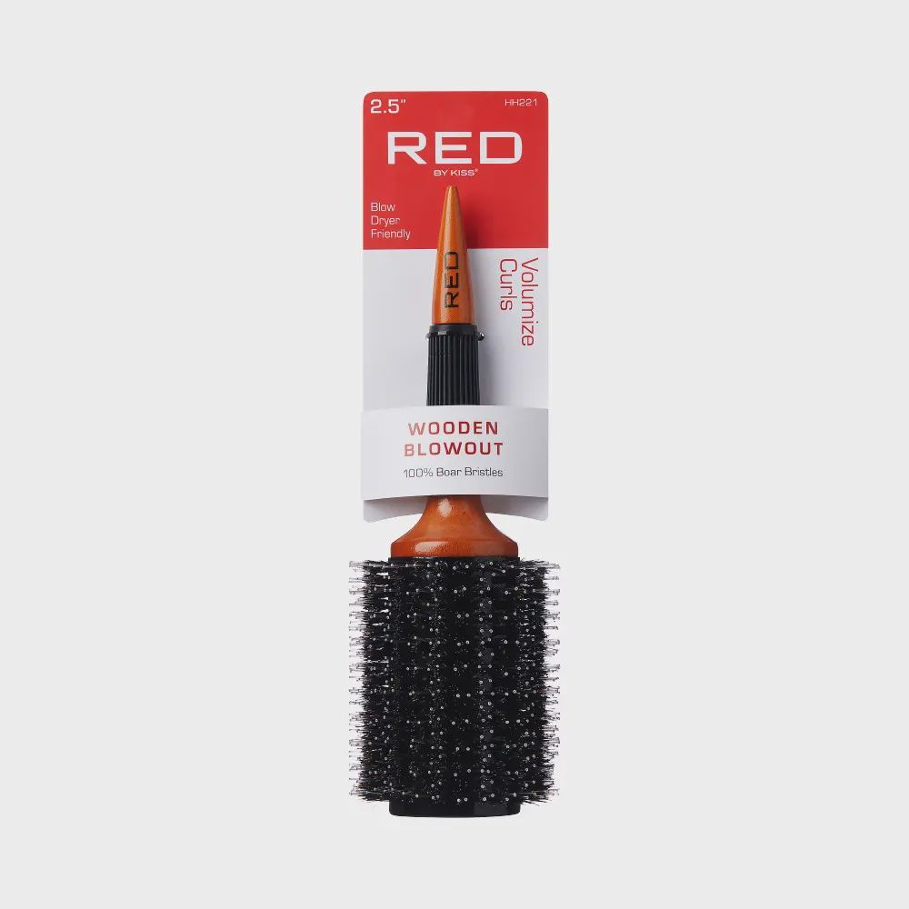 Wooden Blowout Volumize Curls 100% Boar Bristles 2.5&quot;