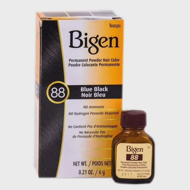Bigen Permanent Powder Hair Color  88 Blue Black