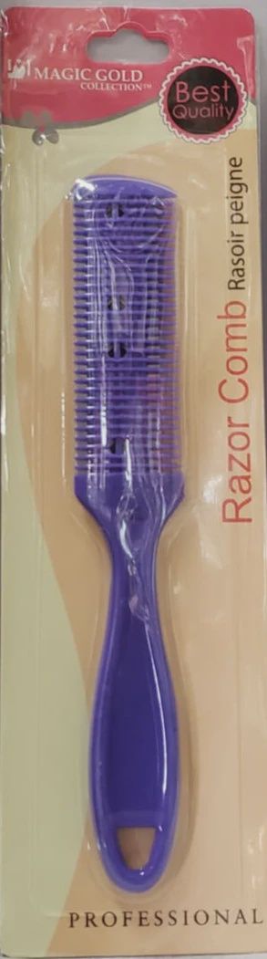 Magic Gold Razor Comb  1214 (Round Handle and Long Comb)