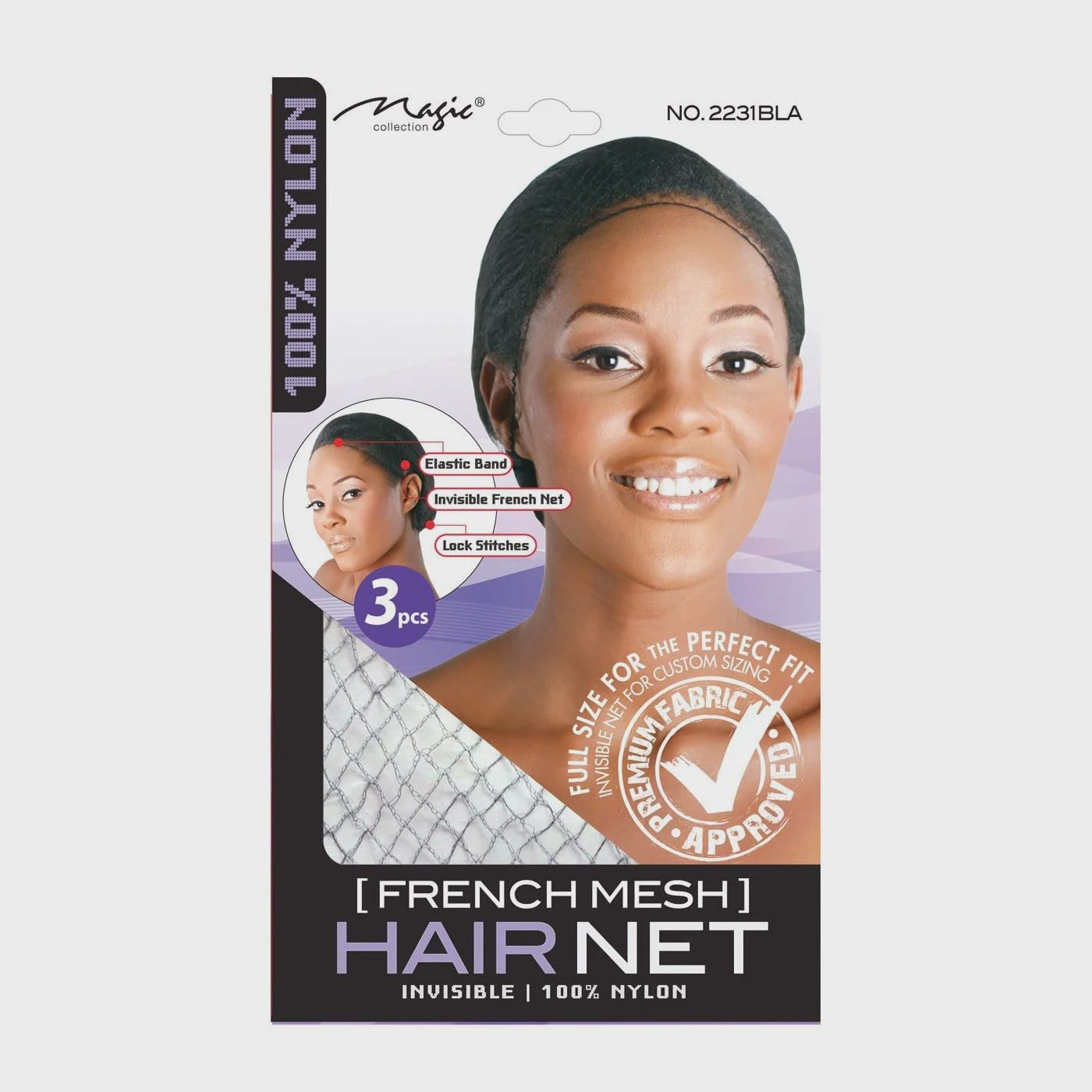 Magic French Mesh Hair Net  2231BLA - dz