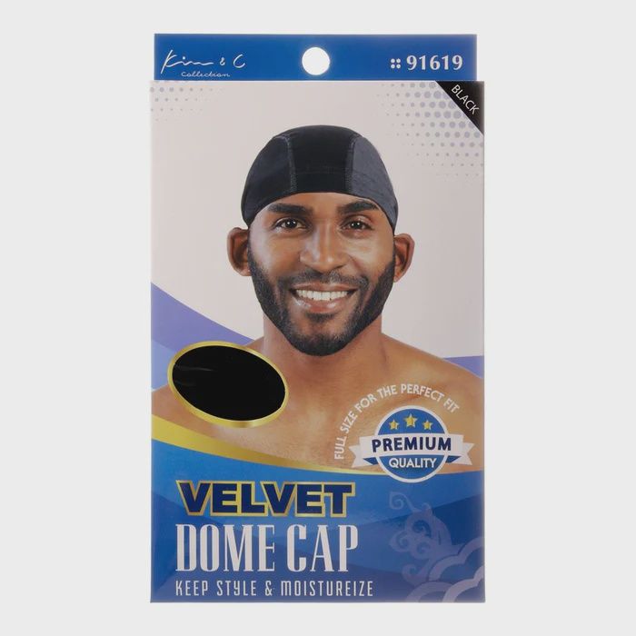 Velvet Dome Cap Black